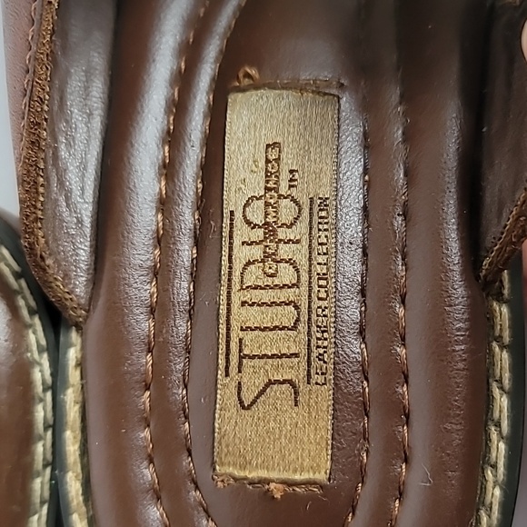 Studio du Monde Cameron 7.5 clogs brown double strap leather upper wood heel - Picture 5 of 9